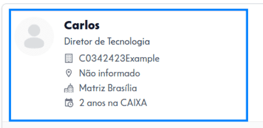 Informações básicas do card