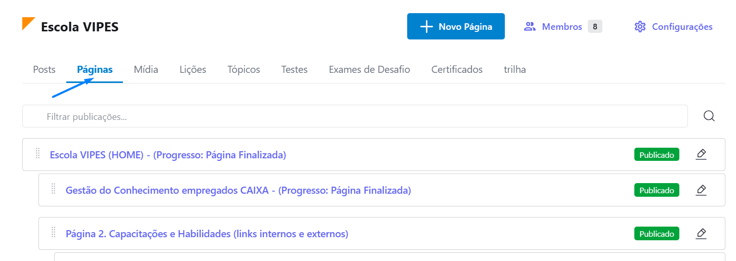 Páginas