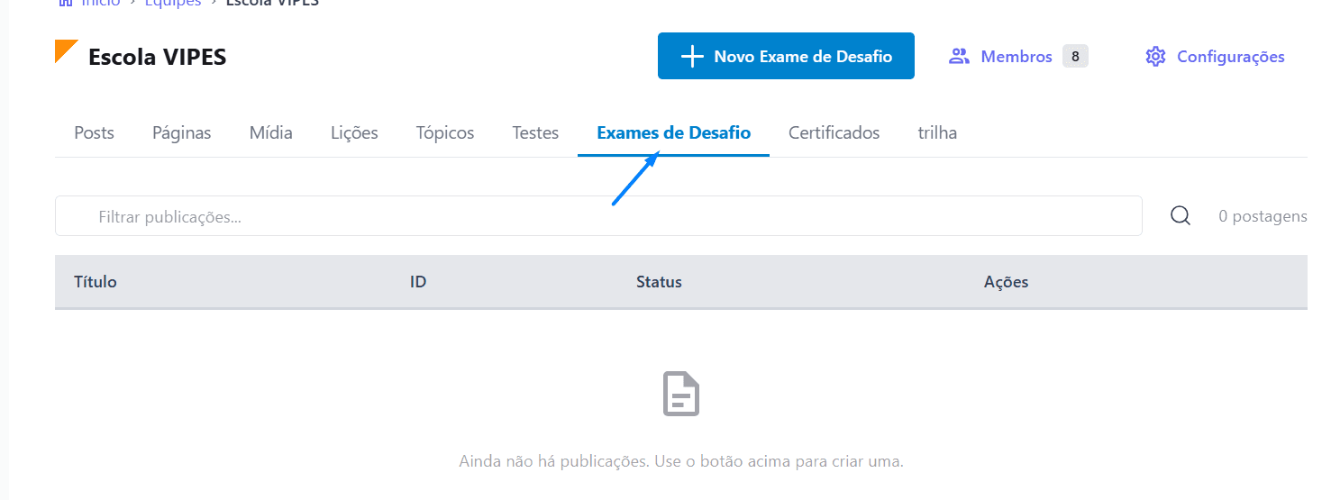 Exames de Desafio